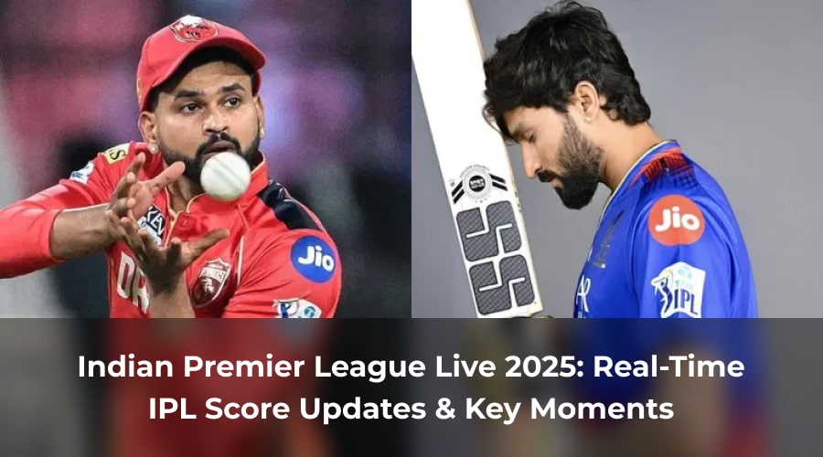 "IPL 2025 match between Punjab Kings and Mumbai Indians – Real-time score updates and key moments featuring team captains in action
